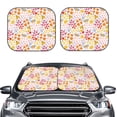 thumbnail image 2 of Haiem Colorful Floral Car Windshield Sun Shade (2 Pieces) Foldable Windshield Sun Shade Car Accessories for Truck SUV Pickup-Medium, 2 of 7