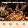 thumbnail image 6 of GUSTO 9x13 Disposable Heavy-Duty Aluminum Foil Pans Baking Pan Catering Trays, 30-Pack, 6 of 8
