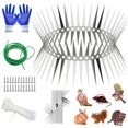 thumbnail image 1 of Bird & Squirrel Spikes Kit, 3 Meters Stainless Steel Anti-Climb Fence & Baffle, Prevents Raccoons, Squirrels, Snakes, Cats from Climbing, 1 of 5