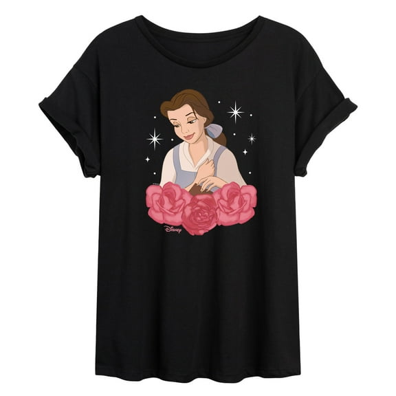 Disney Beauty & The Beast - Belle - Smell The Roses - Women's Oversized T-Shirt