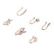 thumbnail image 2 of 6 piezas de aro de nariz falso con clip de acero inoxidable, hipoalergénico, indoloro, tamaño ajustable, anillos de nariz falsos, joyería de plata, 2 of 4