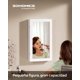 thumbnail image 2 of Armario de Joyas con Cerradura con Espejo, Montado en la Pared, Organizador de Almacenamiento de Joyas, Blanco, 2 of 7