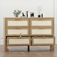 thumbnail image 2 of Yiwa Commode Double Moderne en Bois à 6 Tiroirs, Commode avec Poignées Dorées, Table de Chevet pour Chambre, Garde-Robe Ou Entrée, 2 of 8