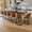 Brown, variant on iooHug 26 Inch Swivel Counter Height Bar Stools with Back, Set of 4 PU Leather Bar Chairs with Footrest, Kotchen Counter Stools with Metal Frame, White