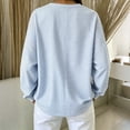 thumbnail image 4 of Nowekniz Women Vertical Striped Patchwork Crewneck Sweatshirt, Oversized Drop‑Shoulder Long‑Sleeve Loose‑Fit Dressy Blouse, Soft Casual Business Shirt for Work Vacation, 4 of 4