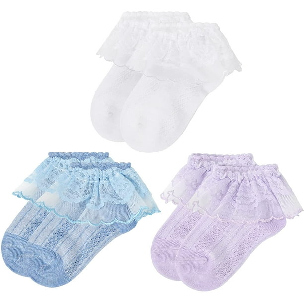 Zando Baby Girl Socks Frilly Ruffle Socks Cute Toddler Girl Sock Ruffle