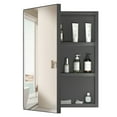 thumbnail image 3 of Ciumeeo Bathroom Wall Cabinet Single Door Storage Medicine Cabinet with Mirror and Hidden Shelves, Black, 3 of 9