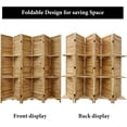 thumbnail image 6 of Partition Room Dividers, Folding Wood Privacy Screen with Display Shelves Suitable for Home Office, Study, Art Display - Panel Divider, 6 of 9
