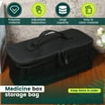 thumbnail image 3 of Grusce First Aid Bag, Zippered Medicine Storage Bag, Pill Bottle Organizer with Inner Dividers, Emergency Trauma Kit Organizer Bag for Campervan, Taxi, Private Car, Boat, Patrol Vehicle, 3 of 9