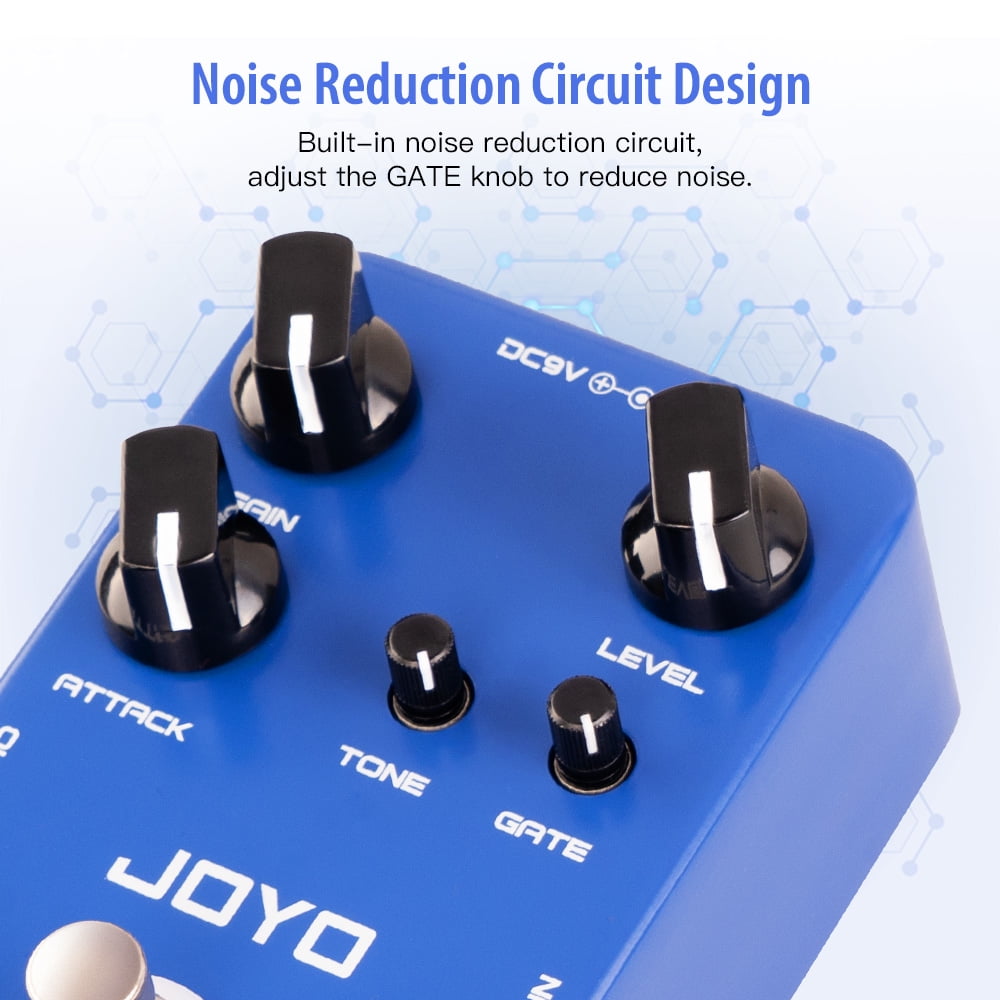 JOYO JF-23 Overdrive Guitar Effect Pedal with Multi-mode and Built-in Noise Gate for Electric Guitar Bass True Bypass Design