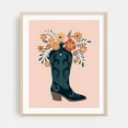 thumbnail image 2 of Cottagecore cowboy boot - Illustration Floral Cowboy Western Flowers Rustic Boho Whimsical Unframed Wall Art Print 11 x 14 inches, 2 of 13