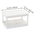 thumbnail image 3 of TOYMYTOY 1Pc White Desktop Storage Shelf Double Layer Stand for Sundries and Stationery, 3 of 7