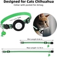 thumbnail image 7 of Airtag Cat Collar, Air tag Cat Collar with Bell and Safety Buckle in 3/8" Width, Reflective Collar with Waterproof Airtag Holder Compatible with Apple Airtag for Cat Dog Kitten Puppy, 7 of 7
