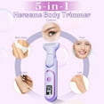 thumbnail image 2 of Women Electric Razor,5 in 1 Electric Razor with Detachable Head, Rechargeable Electric Shaver LED Display,Waterproof Wet Dry Use Bikini Trimmer Removal Device for Body,Bikini Line,Legs,Private Area, 2 of 9