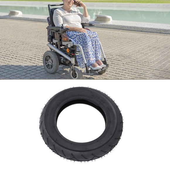 Power Wheelchair Tire, Electric Wheelchair Outer Tire Rubber Easy Installation Heat Resistant for Electric Wheelchair