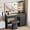 Black, variant on Vanity Desk with Mirror and Lights, Akaber 41" White Makeup Vanity with Power Outlet, Glass Top, LED Jewelry Cabinet, 3 Lighting Modes