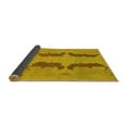 thumbnail image 2 of Ahgly Company Indoor Round Oriental Yellow Modern Area Rugs, 8' Round, 2 of 4