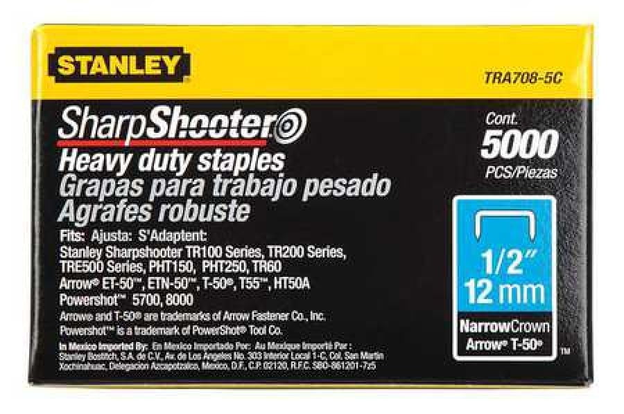 1325 Count Pack Stanley 9/16" Heavy Duty Sharpshooter Staples TRA709CS 
