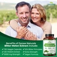 thumbnail image 4 of Zazzee Extra Strength Bitter Melon 25:1 Extract 9000 mg Strength – 150 Vegan Capsules – Standardized to 10% Bitter Principles – Antioxidant & Metabolic Support – Concentrated 25X Extract – All-Natura, 4 of 11