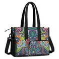 thumbnail image 2 of Utility Tote Bag for Women with 11 Pockets, Boho Teacher Tote with Top Zipper Closure & Thick Bottom Support, Waterproof Beach Bag Work Laptop Bag for Teachers, Students, Artist, Nurse Purse, 2 of 5
