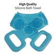 thumbnail image 2 of fastboy Bath Towel Back Wash Band Strap Shower Scrubber Silicone Exfoliating Scrubbing Tool, Blue, 2 of 6
