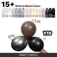 thumbnail image 4 of PartyWoo Globos Negros 155 piezas Kit para Arco 46 30 25 13 cm, 4 of 9