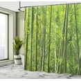 thumbnail image 4 of Ambesonne Green Shower Curtain, Exotic Tropical Asian Leaf, 69"Wx70"L, Green, 4 of 4