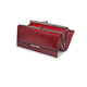 thumbnail image 1 of Piel Genuina Cartera Mujer Largo Lujo Patrón De Cocodrilo Xtellar rojo, 1 of 4