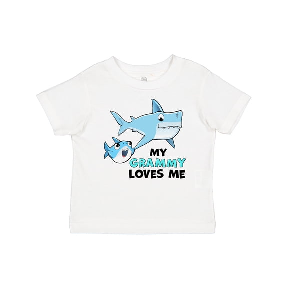 Inktastic My Grammy Loves Me with Cute Sharks Boys or Girls Baby T-Shirt