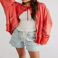 thumbnail image 3 of Veste d'Automne pour Adolescente à Manches Longues de Couleur Unie, 3 of 8