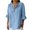 P522 Blue, variant on Tfken Tshirts For Women Half Sleeve Summer V-Neck Ruffles Tees Tops Baggy Casual T-Shirts Ladies Classic Clothes Outdoor Size L Blue