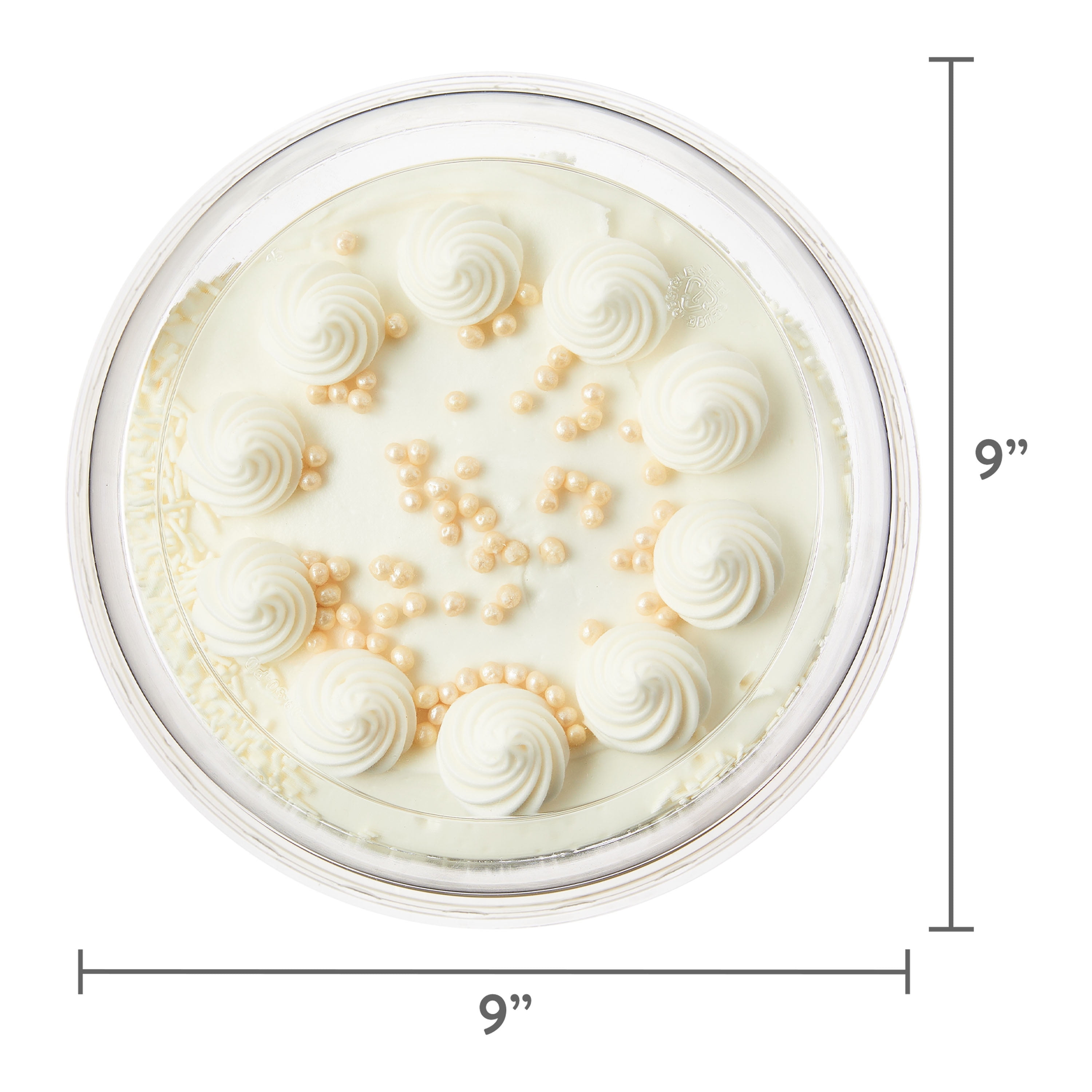 Freshness Guaranteed 7-Inch Double Layer White Cake with Vanilla Buttercreme Icing, Naturally and Artificially Flavored, 33 oz (Refrigerated)