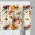 thumbnail image 5 of Ambesonne Floral Valance & Curtain, Vintage Botanical Flower Art, 55"x30", Cream Pistachio Green, 5 of 7