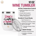 thumbnail image 5 of Biddlebee 12oz Insulated Stainless Steel Stemless Wine Tumbler, Save Water Drink Wine, 5 of 10