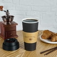 thumbnail image 4 of Tazas de café de papel LITOPAK, paquete de 50 unidades, con tapas, fundas y barras, 4 of 7