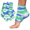ZenToes Moisturizing Socks Gel Lined to Heal and Treat Dry, Cracked Heels While You Sleep (Blue Tie Dye)