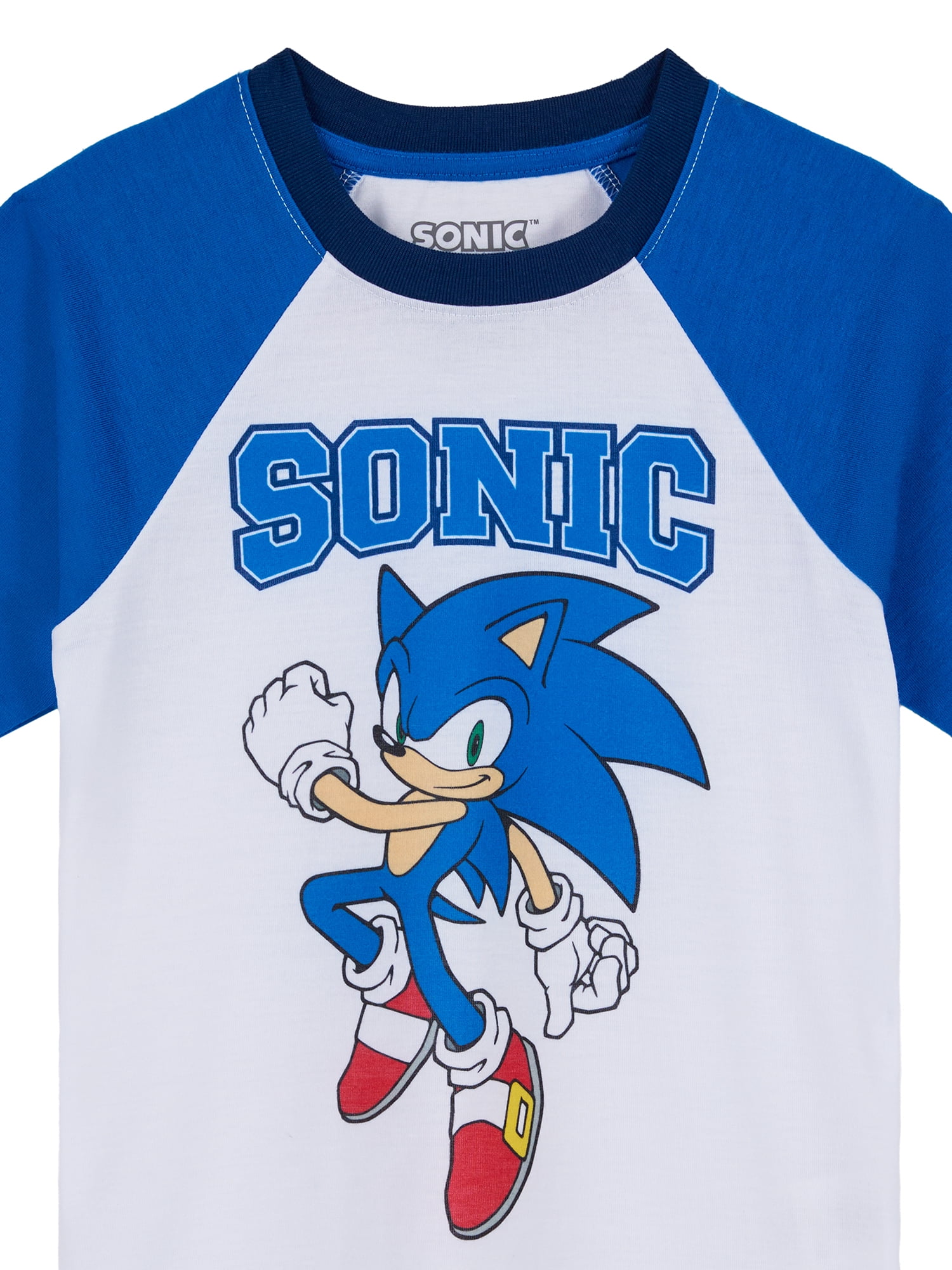 Sonic Boys Short Sleeve Sleep Top and Shorts Pajama Set, 2-Piece, Sizes 4-12