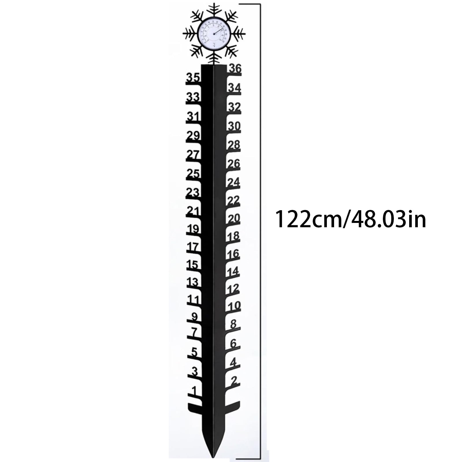 Outdoor Snow Gauge 36in Snow Measuring Snowfalls Gauge with for Yard Decorations Garden Rain Gauge