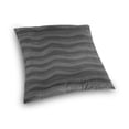 thumbnail image 3 of Black Wavy Textured Pattern 20x20 Inch Plush Velvet Pillowcase Double Sided Print, Hidden Zipper, 3 of 7