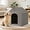 Light Grey, variant on Large Dog House Outdoor Indoor for Medium Large Dogs, Durable Plastic Waterproof Doghouse with Air Vents and Elevated Floor, Easy Clean and Assemble (Blue, 36.2''L×38''W×38''H)
