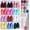 matte short square, variant on Almond Press  Nails, 12 Color 288 count Matte Glue  Nails Almond Shape Press  Nails Medium Length  Nails