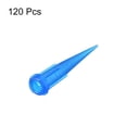 thumbnail image 2 of Uxcell Industrial Blunt Tip Tapered Dispensing Fill Needle 22ga X 1.26" Blue 120 Pcs, 2 of 5