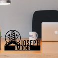 thumbnail image 3 of Handmadetneonsign Custom Barber Desk Name Plate,Barber Metal Nameplate For Desk, Barber Shop Decor, 3 of 4