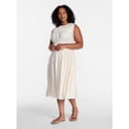 thumbnail image 2 of Time and Tru Women's Sleeveless Smocked Midi Dress, Sizes XS-XXXL, 2 of 5