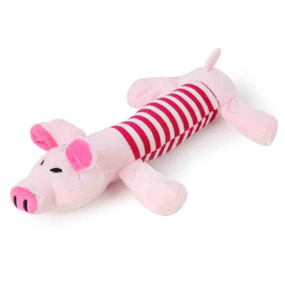 Pet Toys, Squeaky Plush Dog Toy Durable Interactive Dog Chew Toys for Small Medium Large Dog (Pink)
