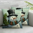 thumbnail image 3 of Nawypu  Blue Christmas Pillow Covers  Farmhouse Xmas Decorations Snowman Wreath Santa Claus Tree Holly Jolly Winter Holiday Decor Throw Cushion Case for Home Couch S23C30, 3 of 5