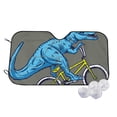 thumbnail image 2 of Lsque Fun Riding Dinosaur Car Windshield Sun Shade | Accordion Folding Style Auto Shade for Car Truck SUV Van | Blocks UV Rays Sun Visor Protector | Small, 2 of 7