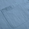 thumbnail image 2 of sogami Men's Linen Shirts Short Sleeve Hawaiian Button down Shirt with Pocket, 2 of 7