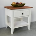 thumbnail image 2 of International Caravan Pearl 1 Drawer End Table-Color:Ivory/Maple,Material:Acacia Wood, 2 of 3