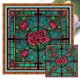 thumbnail image 1 of Hilo Algodón Bordado Punto Cruz Con Vitral Rosa 11CT 40x40cm, 1 of 9